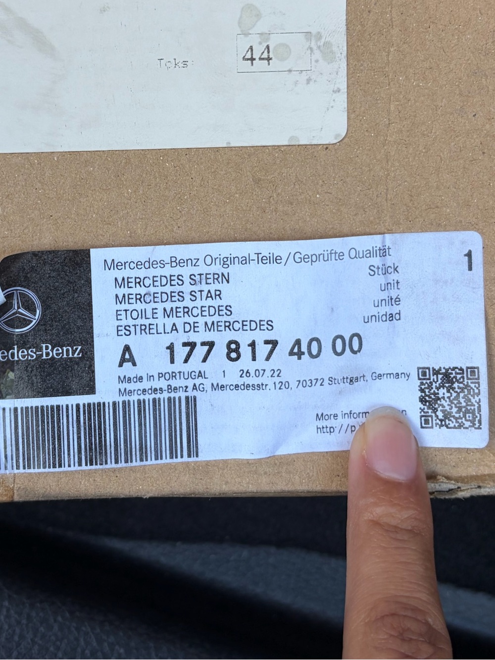 Illuminated Mercedes Star, Trim Part, Usa/Can - Mercedes-Benz (177-817-40-00)